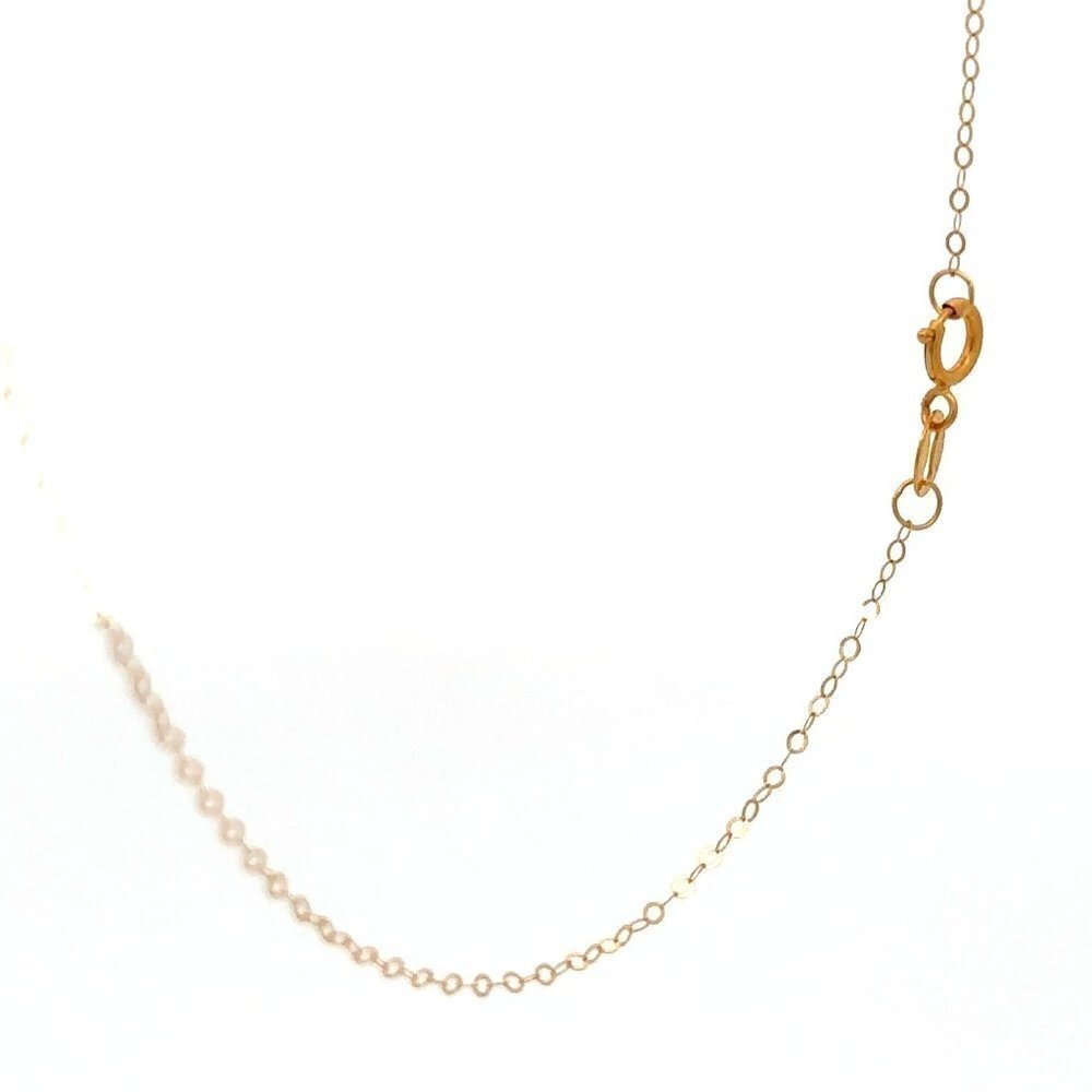18K Gold Necklace Chain Cable Link Star Pendant 1.37 grams - Picture 4 of 9